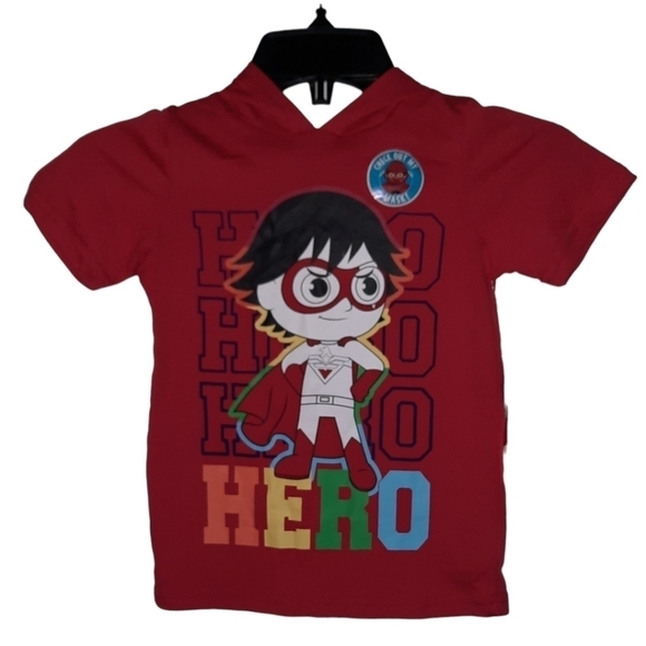 Ryan's World Other - Ryan's World Hooded Tee Boy's Size 4 NWT